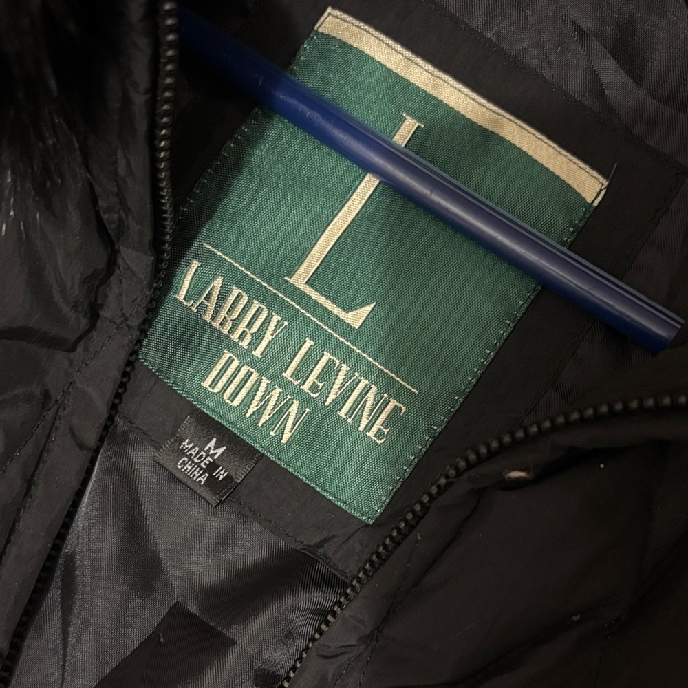 Larry Levine duck down jacket with faux fur - Picture 2 of 4